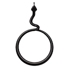 Circular snake logo with head pointing up